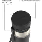 Contigo AutoPop 24 Oz. Leakproof Insulated Stainless Steel Water Bottle with Carry Strap and Shaker Ball, Black Image 3
