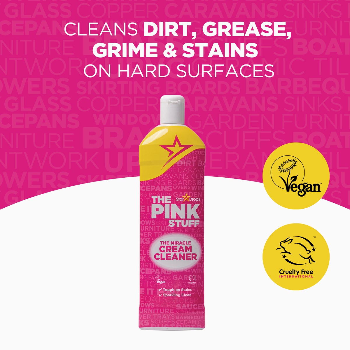 The Pink Stuff 16.9 Oz. Miracle All Purpose Cream Cleaner Image 3