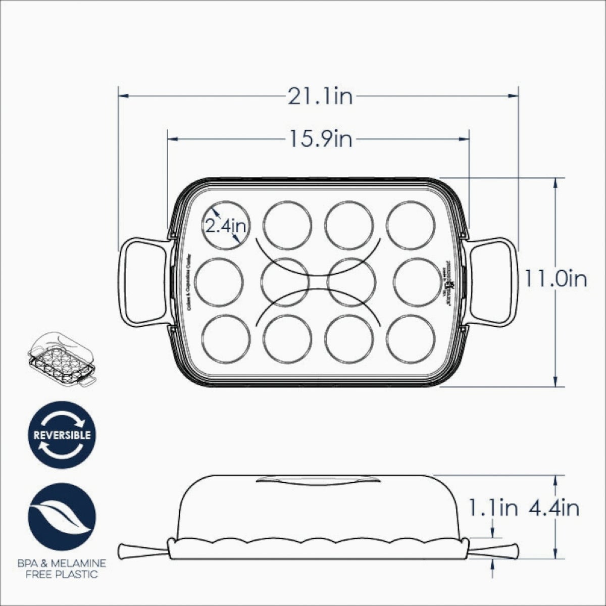Nordic Ware Reversible Cake & Cupcake Carrier Image 2