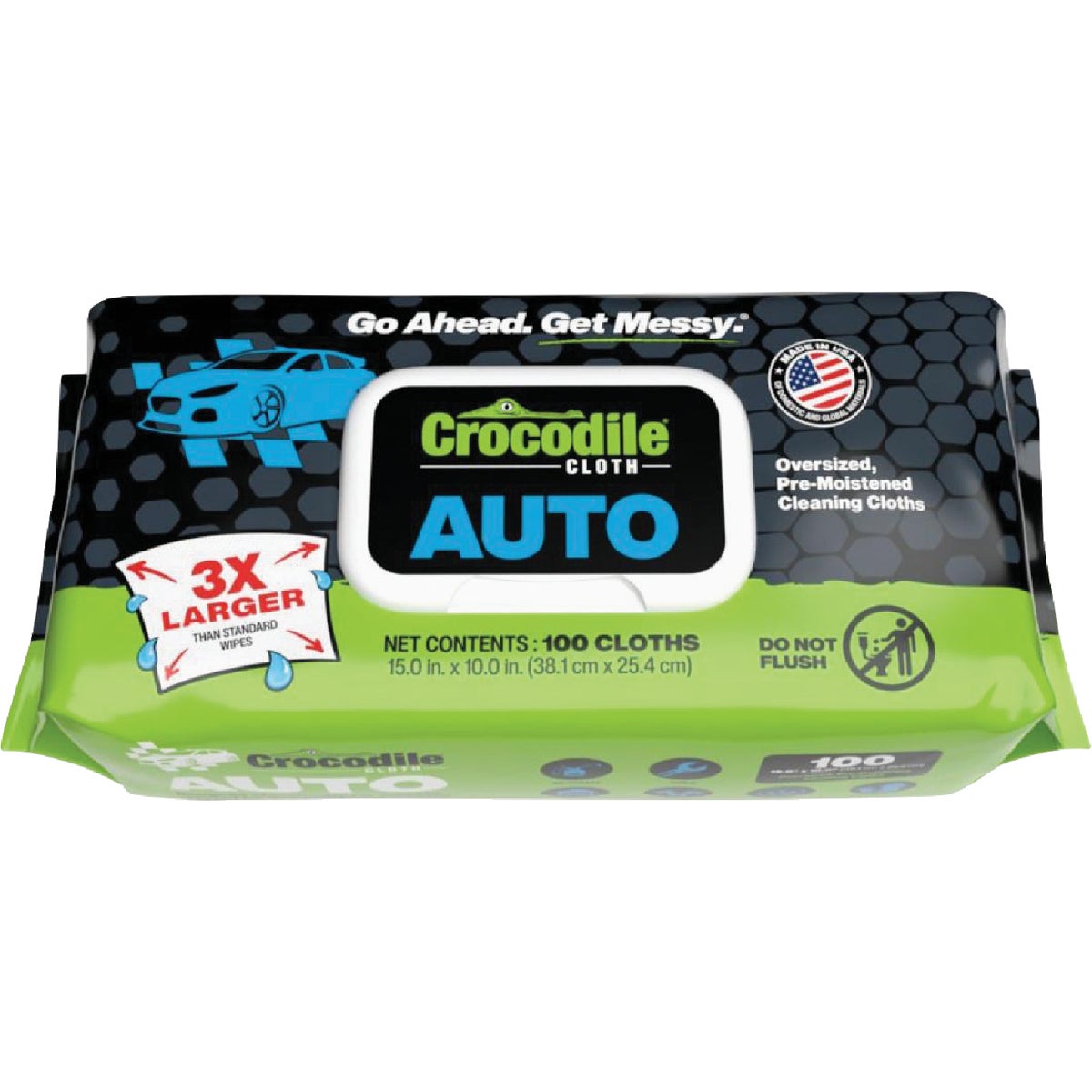 Crocodile Cloth Auto Cleaning Wipe (100-Count)