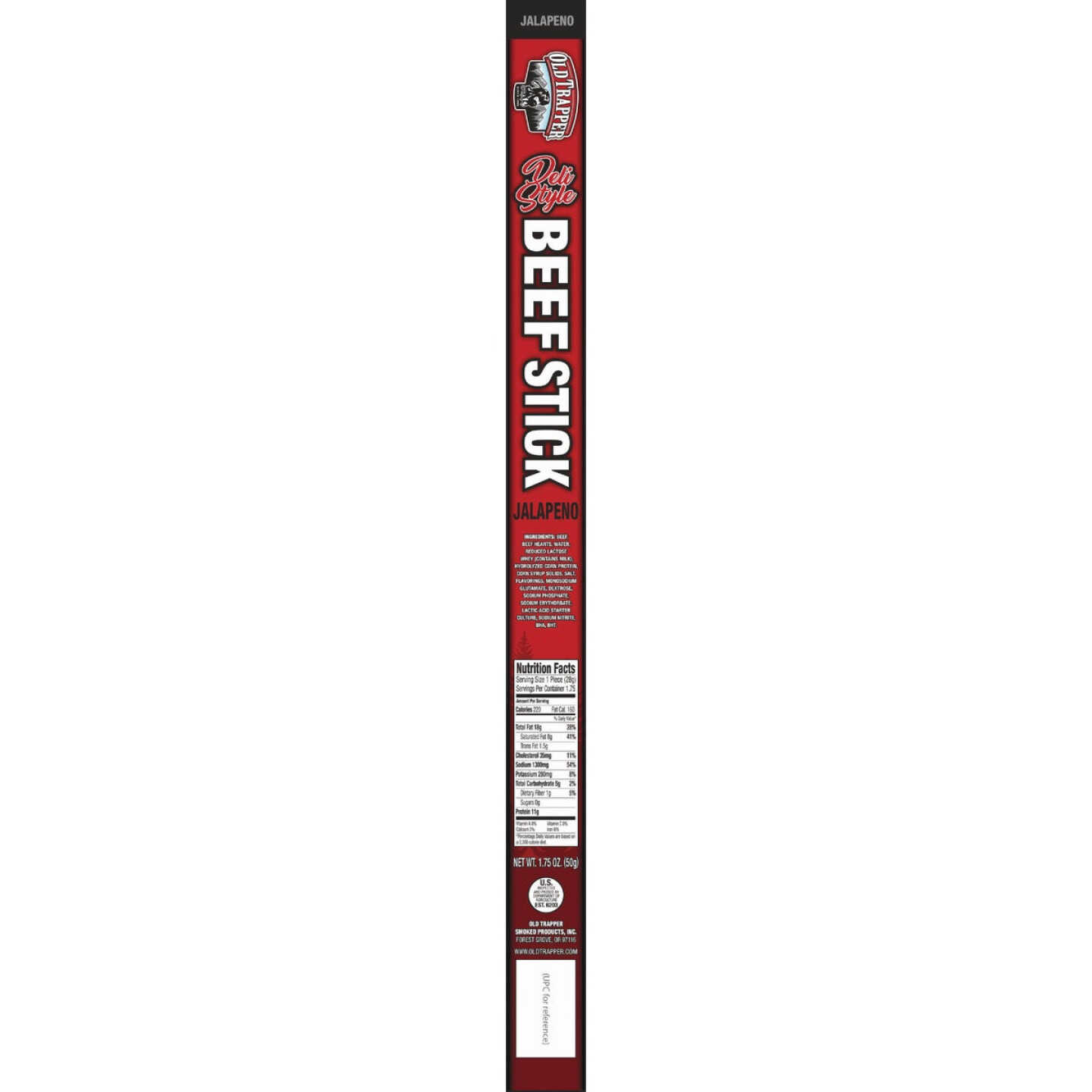 Old Trapper Jalapeno Individual Deli Stick Jerky Image 1