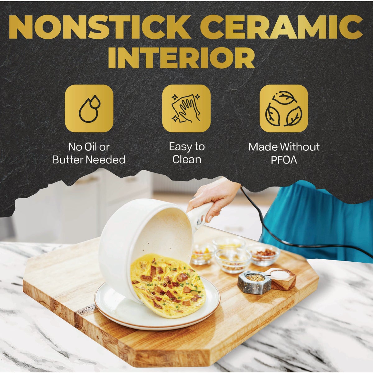 Ceramax 8 In. Electric Skillet Image 6