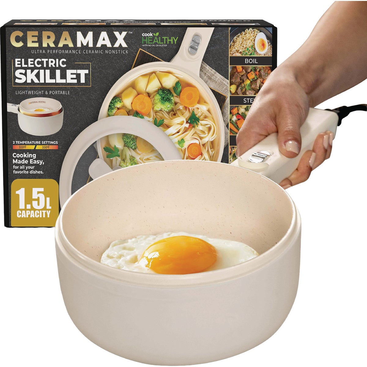 Ceramax 8 In. Electric Skillet