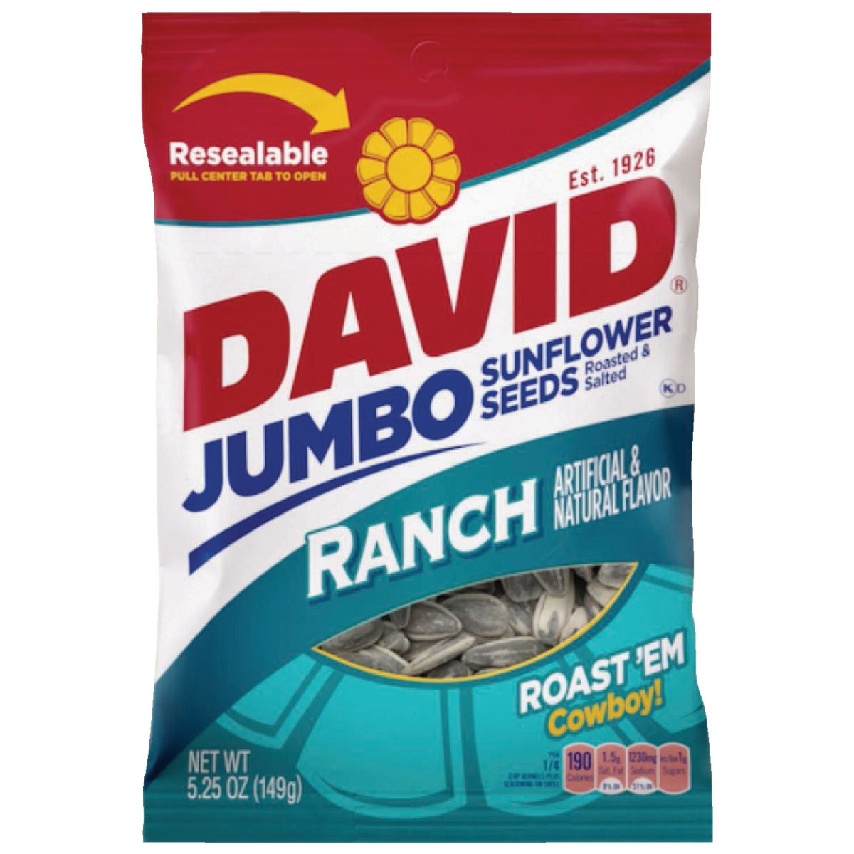 David 5.25 Oz. Ranch Sunflower Seeds