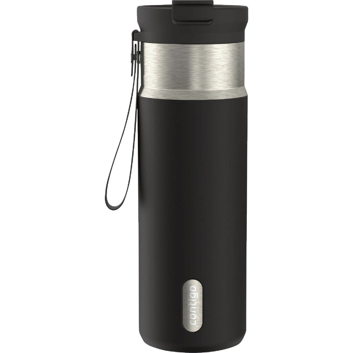 Contigo DualSip 20 Oz. Leakproof Insulated Water Bottle with 2-Way Lid, Black