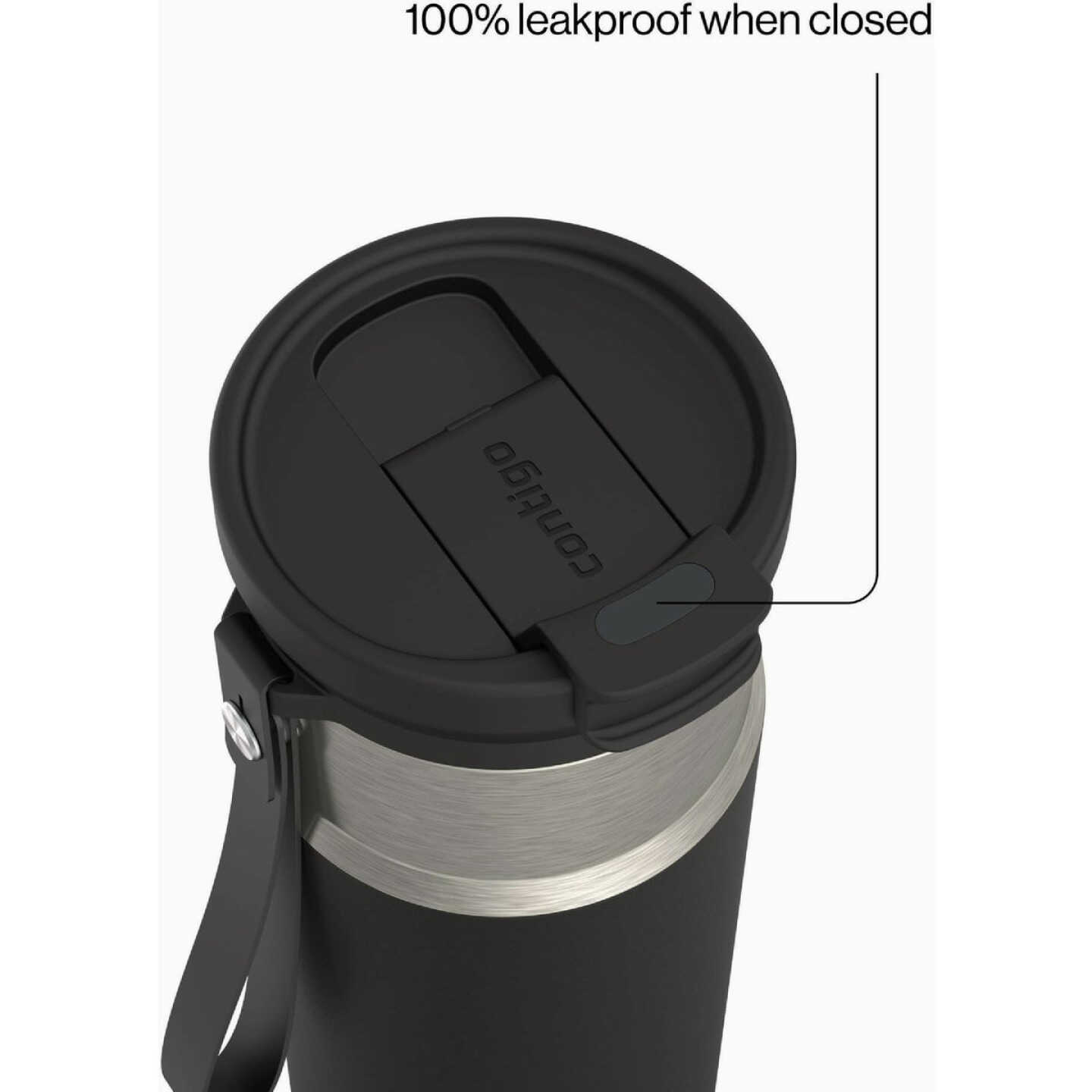 Contigo DualSip 20 Oz. Leakproof Insulated Water Bottle with 2-Way Lid, Black Image 2