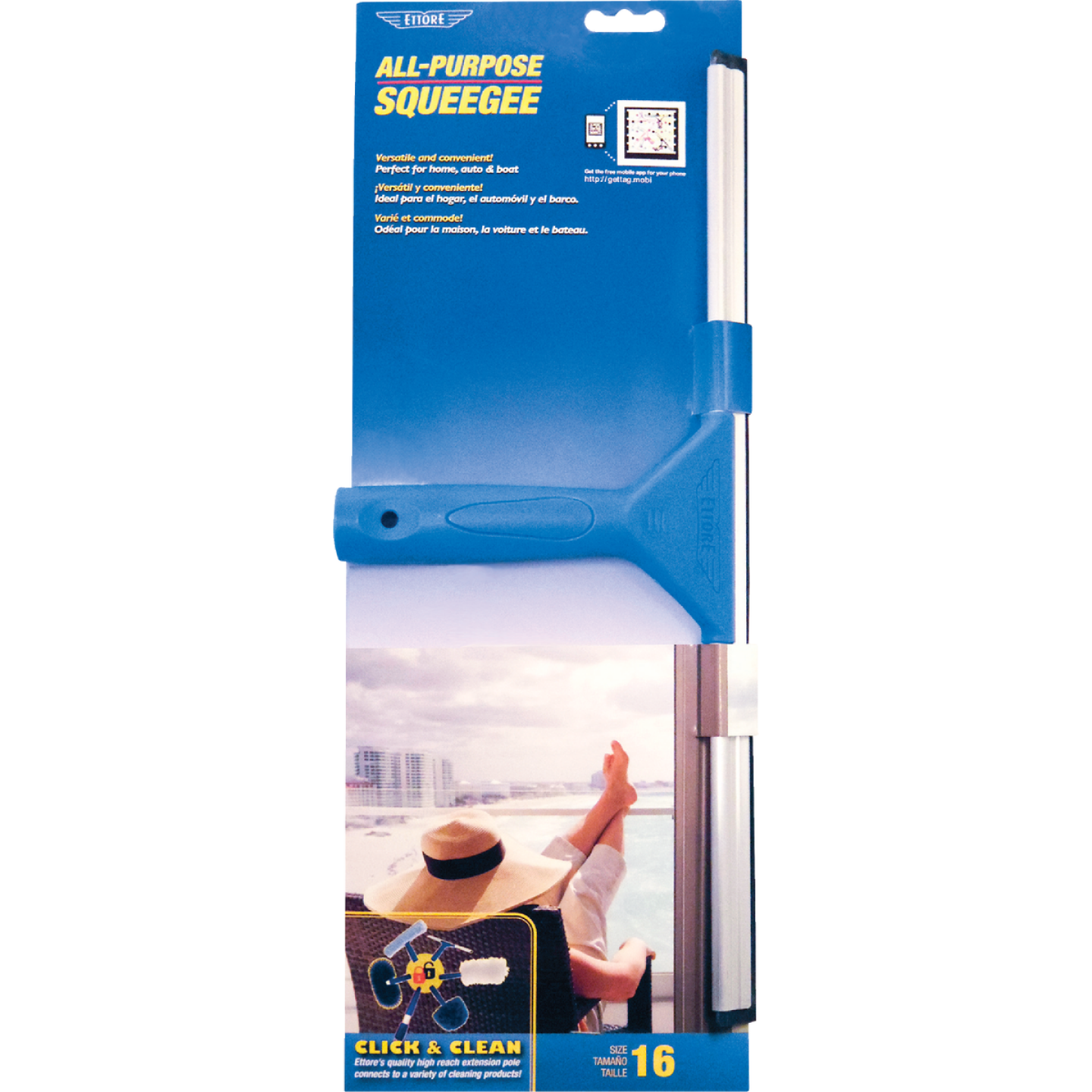 Ettore All Purpose 16 In. Rubber Squeegee Image 2