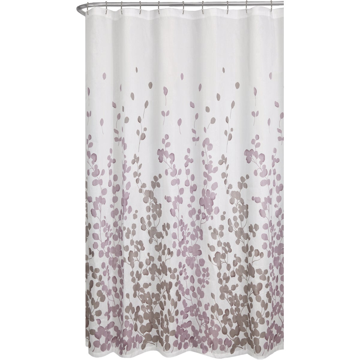 Zenna Home 70 In. x 72 In. Sylvia Purple Polyester Shower Curtain