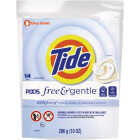 Tide Pods Free & Gentle Unscented Liquid Laundry Detergent Soap Pacs (14-Count) Image 1