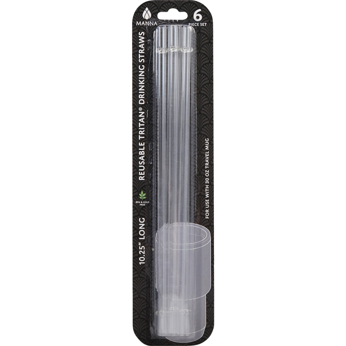 Manna 10.25 In. Reusable Tritan Straw (6-Pack)