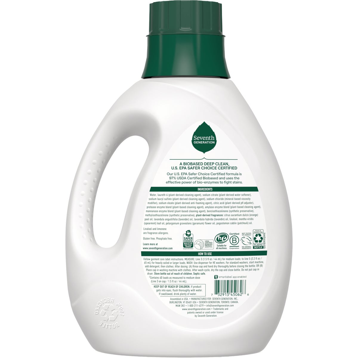 Seventh Generation 90 Oz. Fresh Lavender Liquid Laundry Detergent Image 2