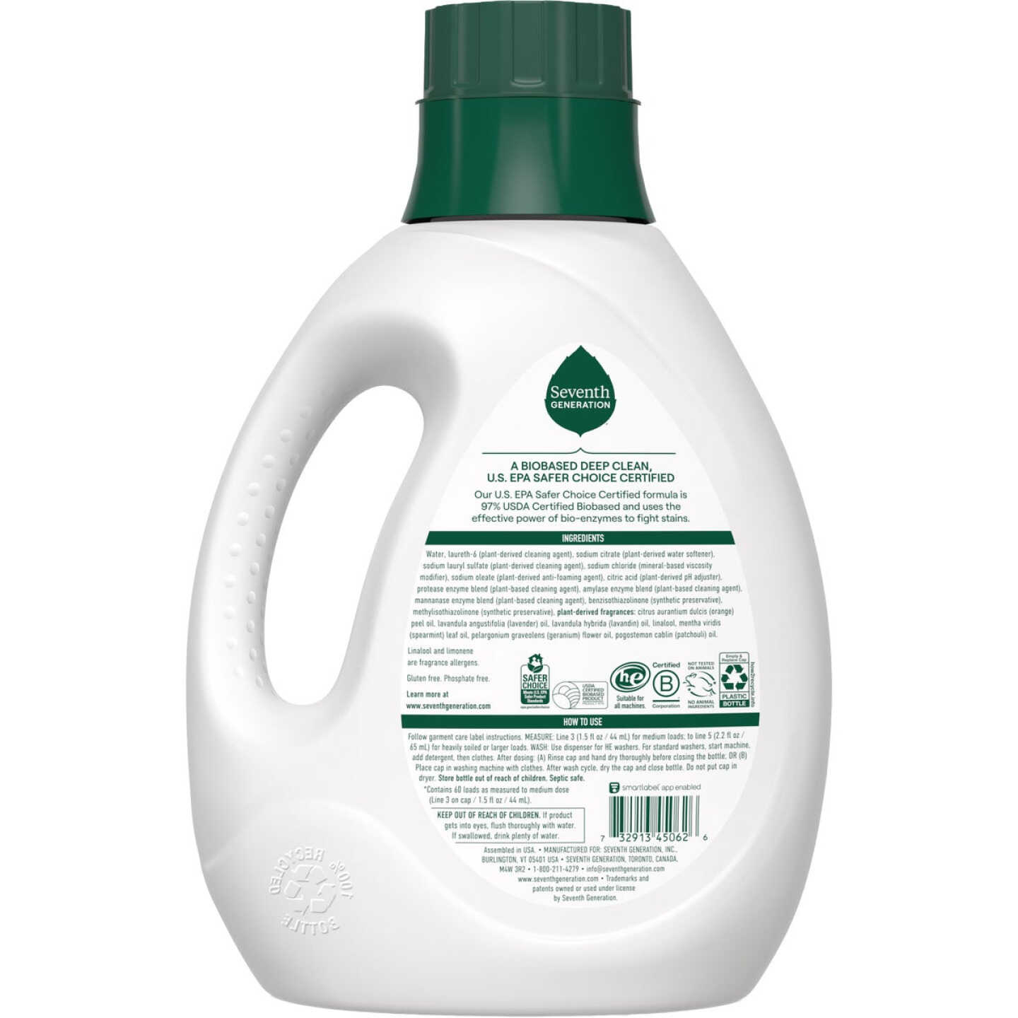 Seventh Generation 90 Oz. Fresh Lavender Liquid Laundry Detergent Image 2
