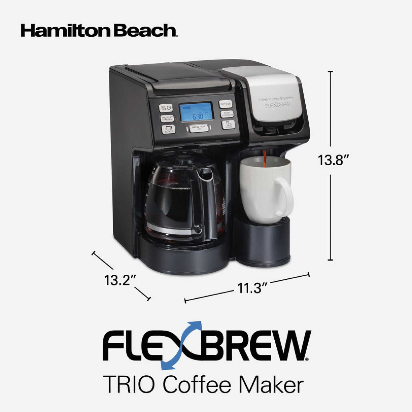 Hamilton Beach FlexBrew Trio 12 Cup Black Coffee Maker Image 9