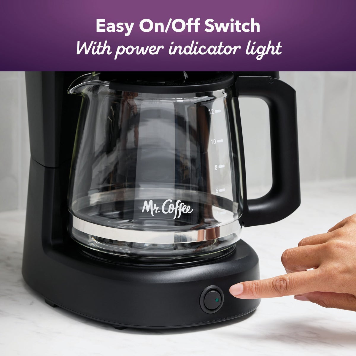 Mr. Coffee Switch Coffee Maker, 12-Cup Coffee Maker, Black Image 2