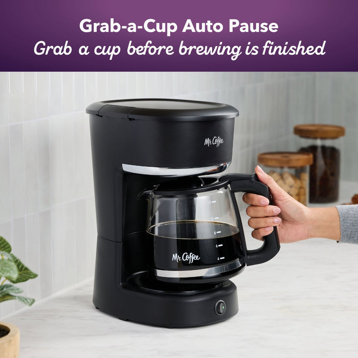 Mr. Coffee Switch Coffee Maker, 12-Cup Coffee Maker, Black Image 3