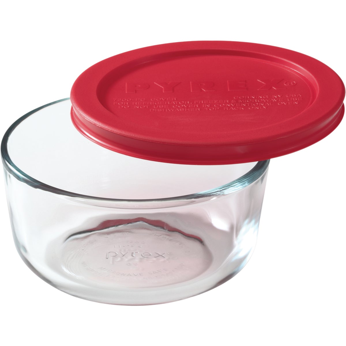 Pyrex Simply Store 2-Cup Round Glass Storage Container with Lid