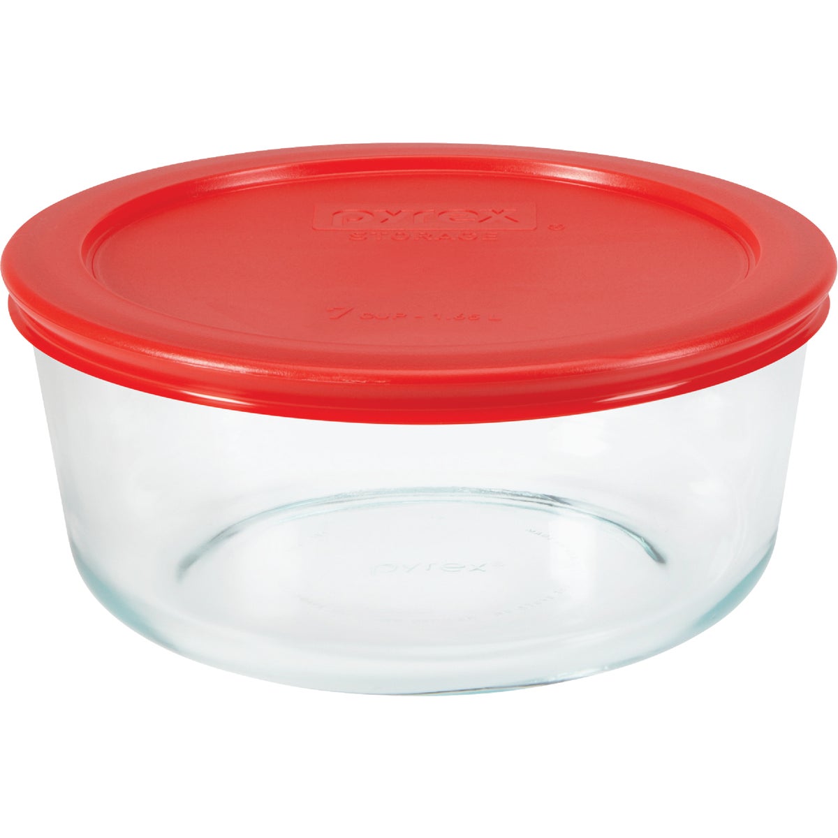 Pyrex Simply Store 7-Cup Round Glass Storage Container with Lid