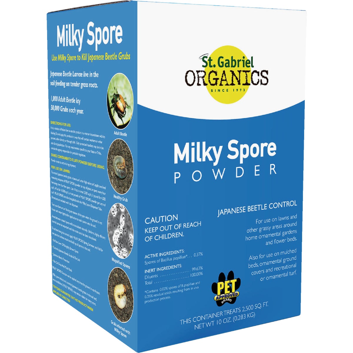 St. Gabriel Organics 10 Oz. Ready To Use Milky Spore Grub Beetle Killer Powder