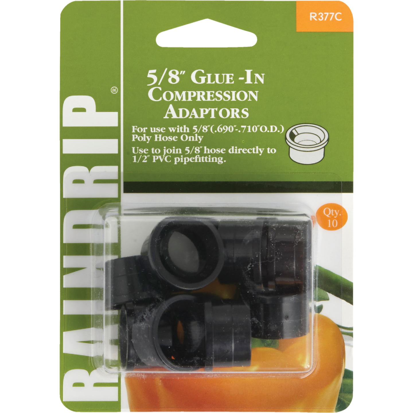 Raindrip 5/8 In. PVC x 5/8 In. Compression Glue-In Hose-To-Drip Adapter (10-Pack) Image 1