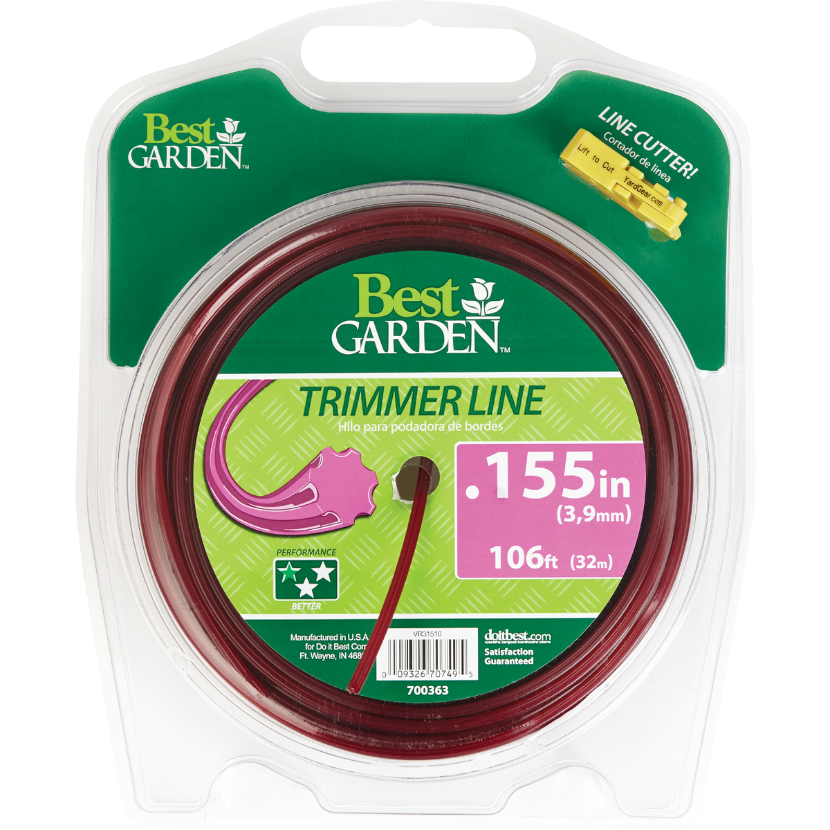 Best Garden 0.155 In. x 106 Ft. Universal Geared Trimmer Line Image 1