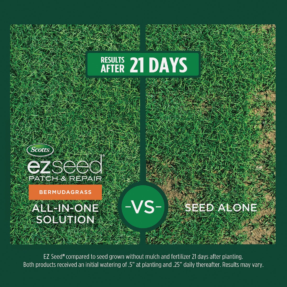 Scotts EZ Seed 3.75 Lb. 85 Sq. Ft. Patch & Repair for Bermudagrass Mulch, Seed and Fertilizer Combination Image 2