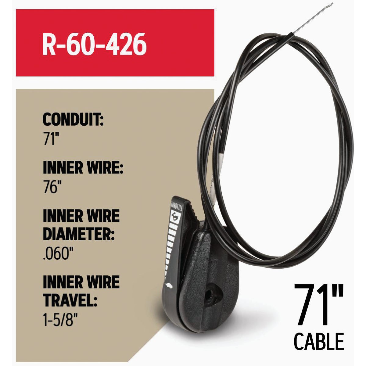 Oregon Replacement Universal Throttle Control Cable Image 3