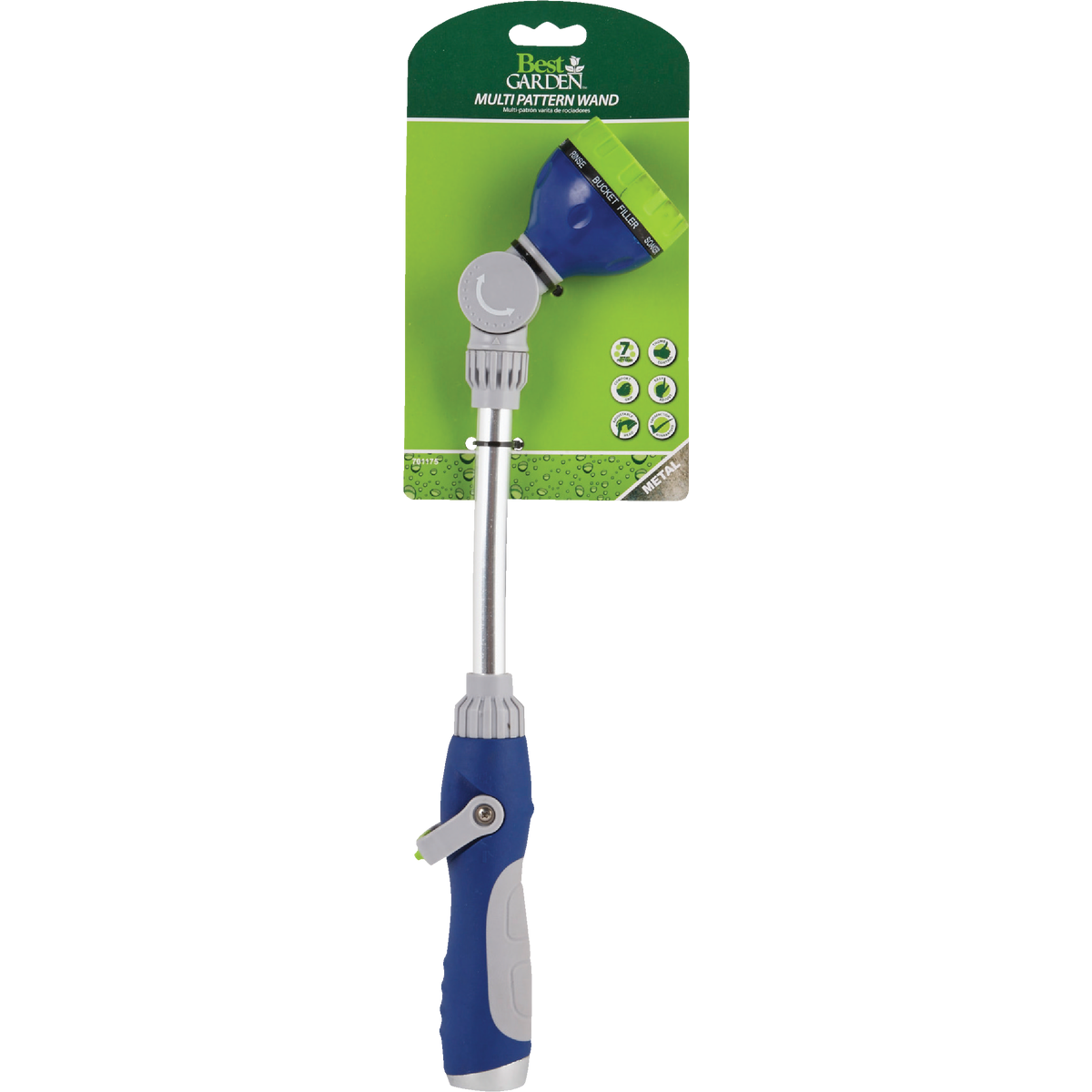 Best Garden 16 In. 7-Pattern Mini Water Wand, Gray & Blue Image 2