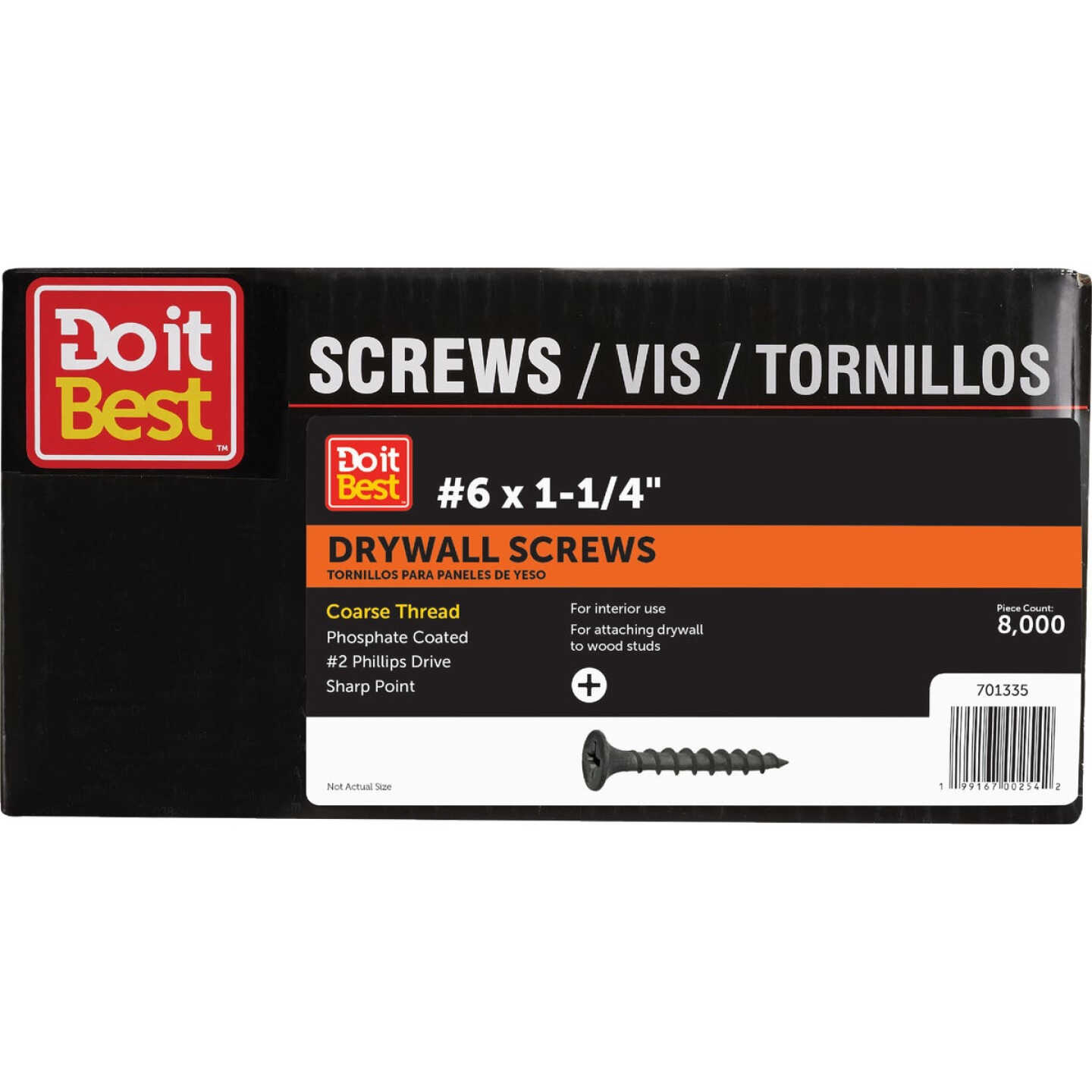 Do it Best #6 x 1-1/4 Coarse Thread Black Phosphate Drywall Screw (8000-Count) Image 1