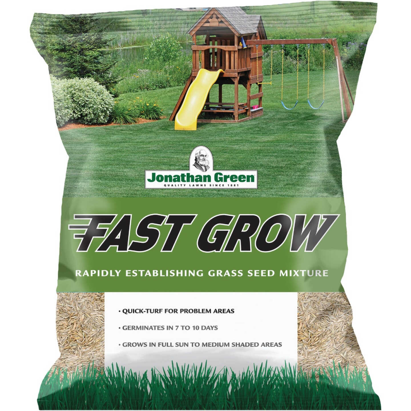Jonathan Green Fast Grow 3 Lb. 750 Sq. Ft. Coverage Ryegrass & Fescue Grass Seed Image 1
