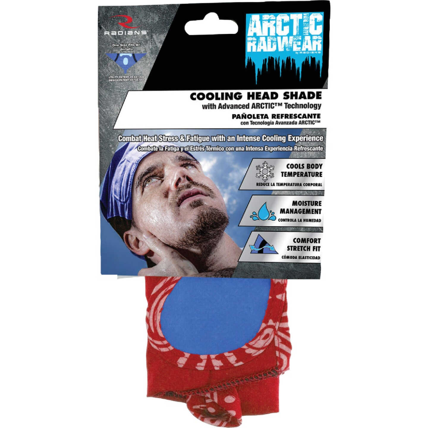 Radians Arctic Radwear Red Paisley Cooling Bandana Image 1