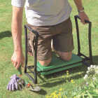 Best Garden Green Foam Pad with Black Steel Frame Garden Kneeler Bench Image 2