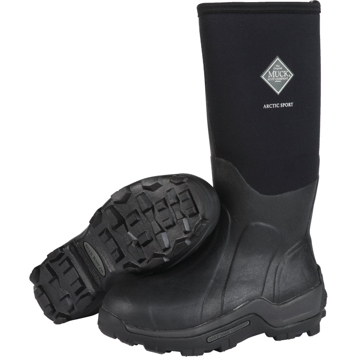 The Muck Boot Company Arctic Sport Men's Black Hi Performance Rubber Boot, Size 9