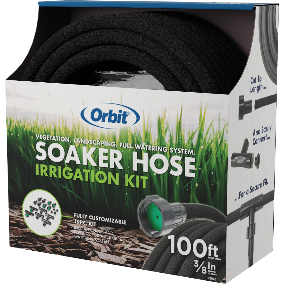 Orbit 3/8 In. Dia. x 100 Ft. Garden Soaker Hose Irrigation Kit