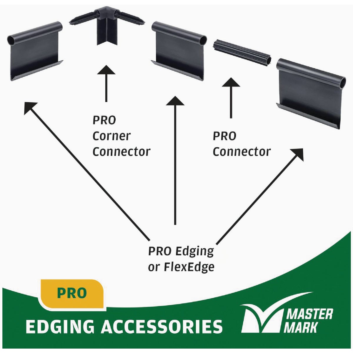 Master Mark Pro Straight Black Plastic  Lawn Edging Coupler (3-Pack) Image 5