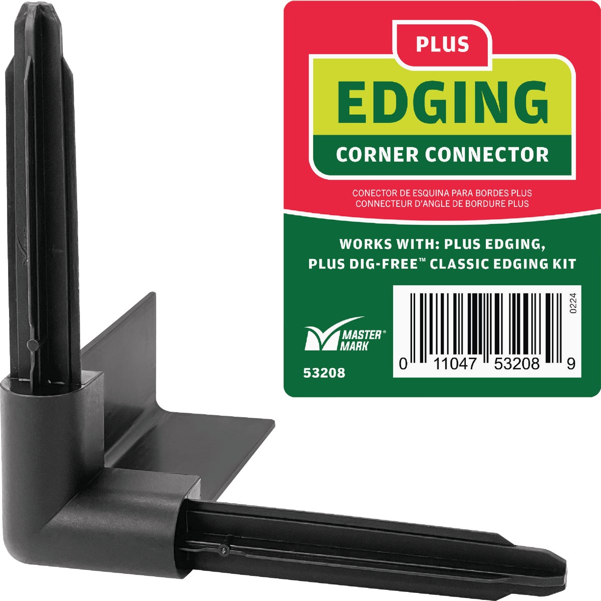 Master Mark Plus 90 Deg. Black Plastic Lawn Edging Coupler