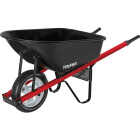 Truper 6 Cu. Ft. Steel Wheelbarrow with Flat Free Tire Image 1
