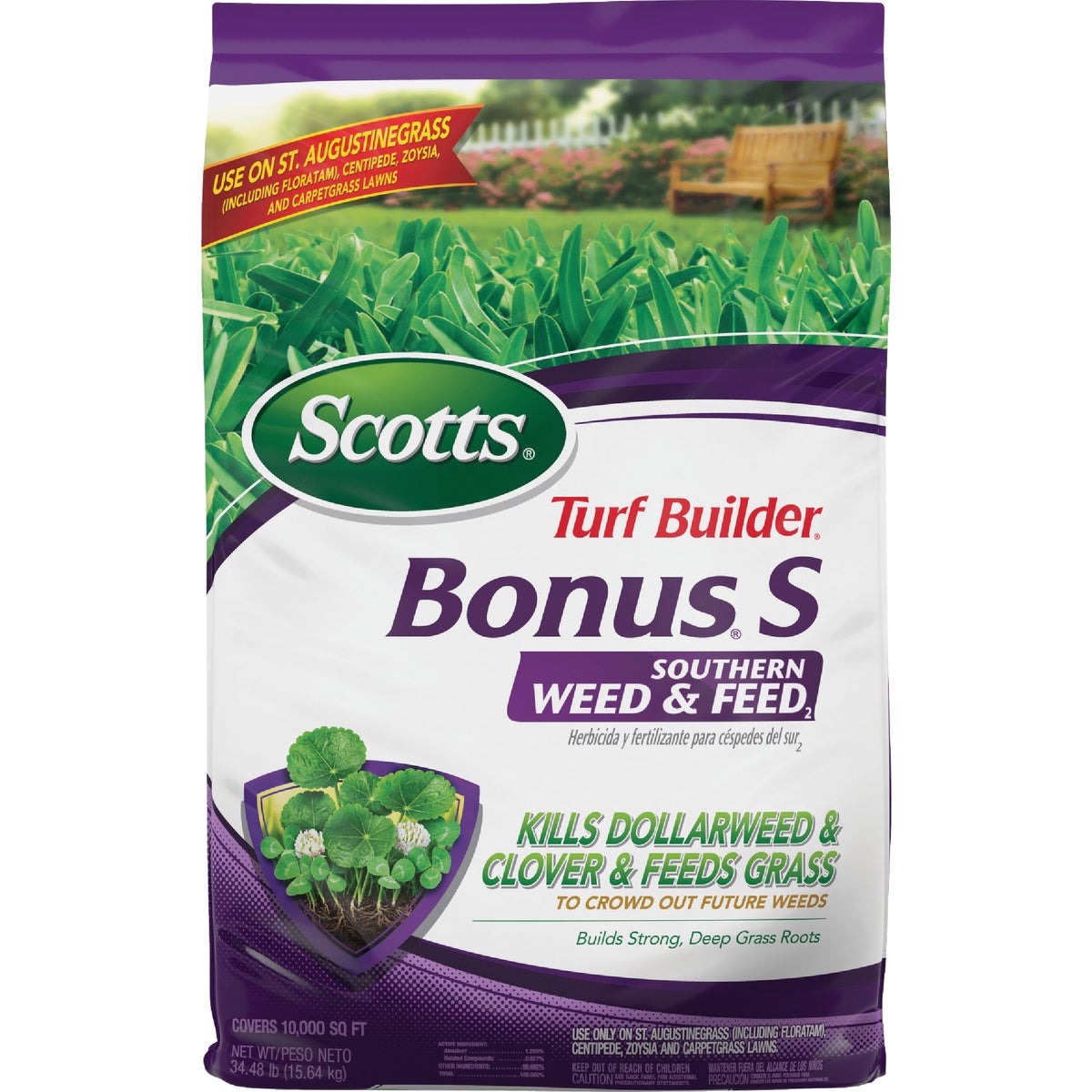 Scotts Turf Builder Bonus S Southern Weed & Feed 33.39 Lb. 10,000 Sq. Ft. Weed Killer Plus Lawn Fertilizer