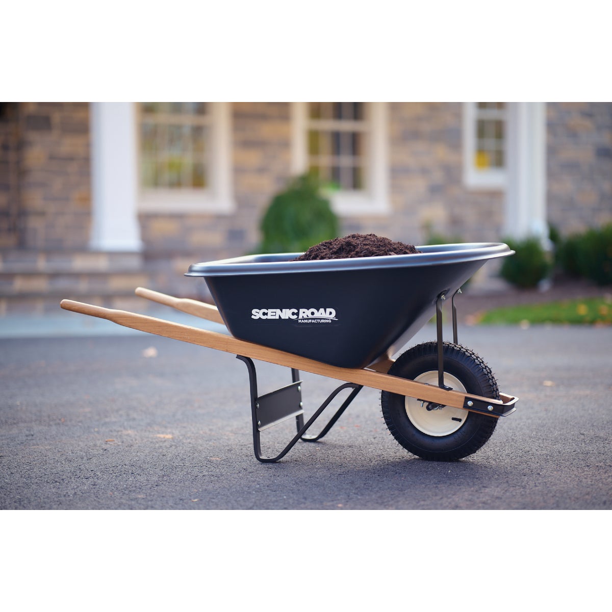 Scenic Road 6 Cu. Ft. Heavy Duty High-Density Poly Wheelbarrow Image 2