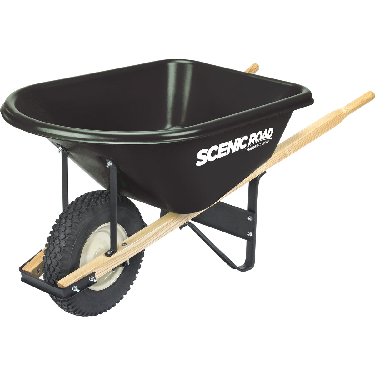 Scenic Road 6 Cu. Ft. Heavy Duty High-Density Poly Wheelbarrow