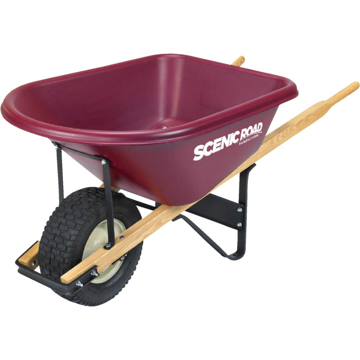 Scenic Road 6 Cu. Ft. Tradesmen Duty High-Density Poly Wheelbarrow Image 1