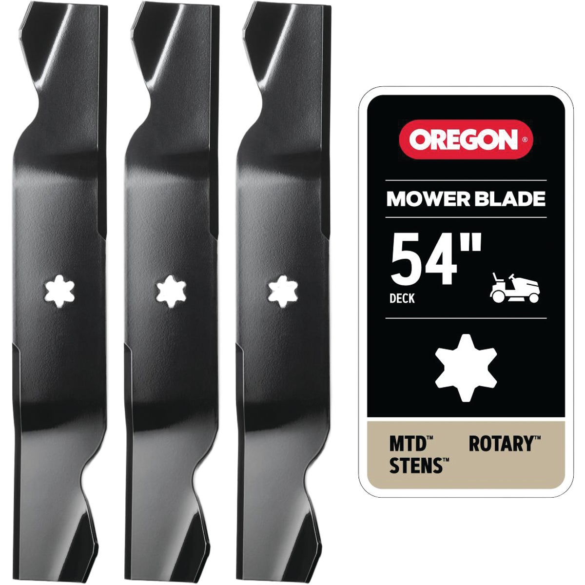 Oregon 54 In. MTD Riding Mower Blades (3-Pack)