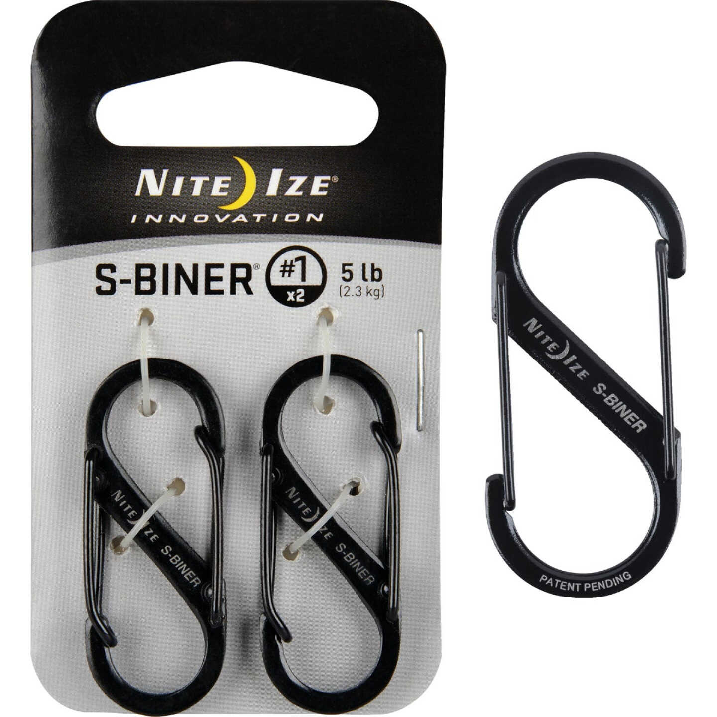 Nite Ize S-Biner Size 1 5 Lb. Capacity S-Clip Key Ring (2-Pack) Image 1