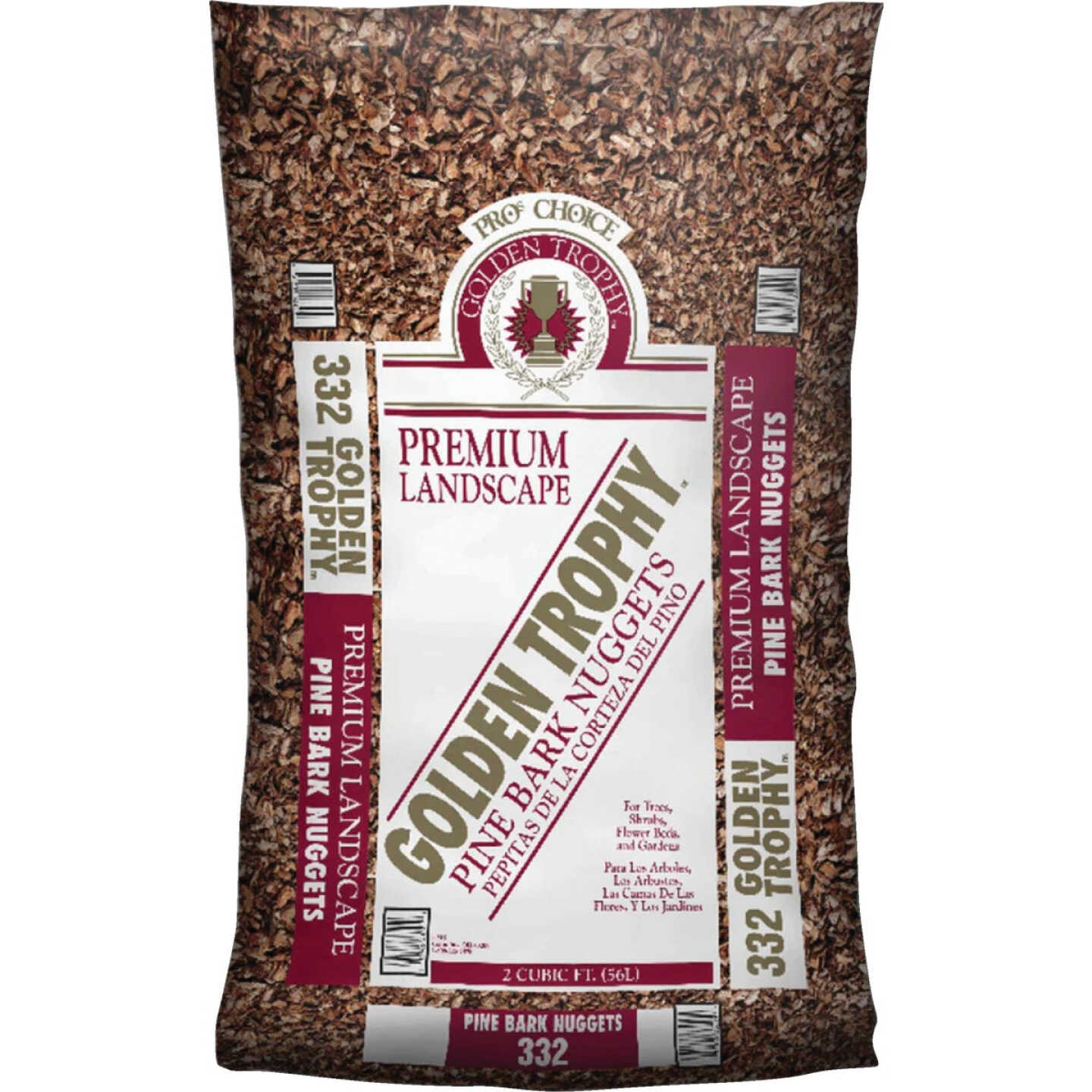 Landscape Select 2 Cu. Ft. Medium Pine Decorative Bark Mulch Nuggets Image 1