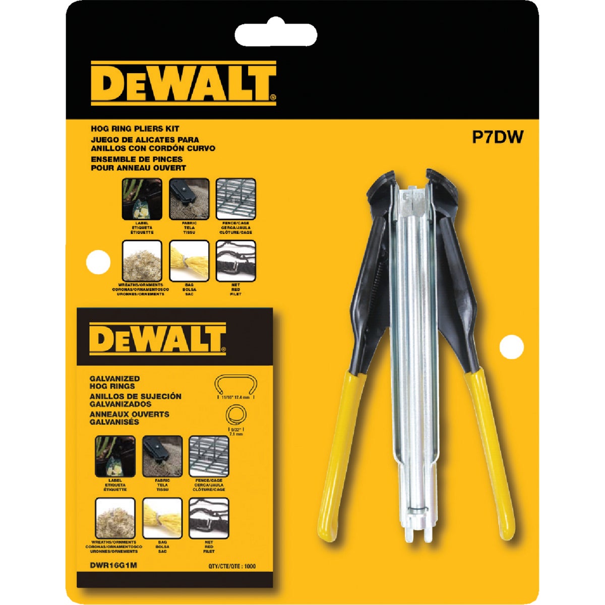 DEWALT Case Hardened Steel Hog Ring Pliers Kit Image 2