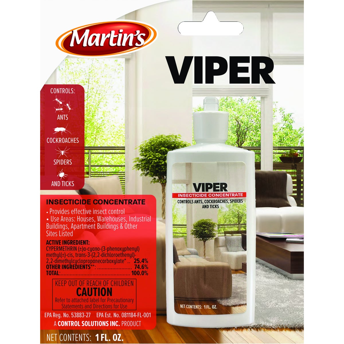 Martin's Viper 1 Oz. Concentrate Insect Killer Image 1