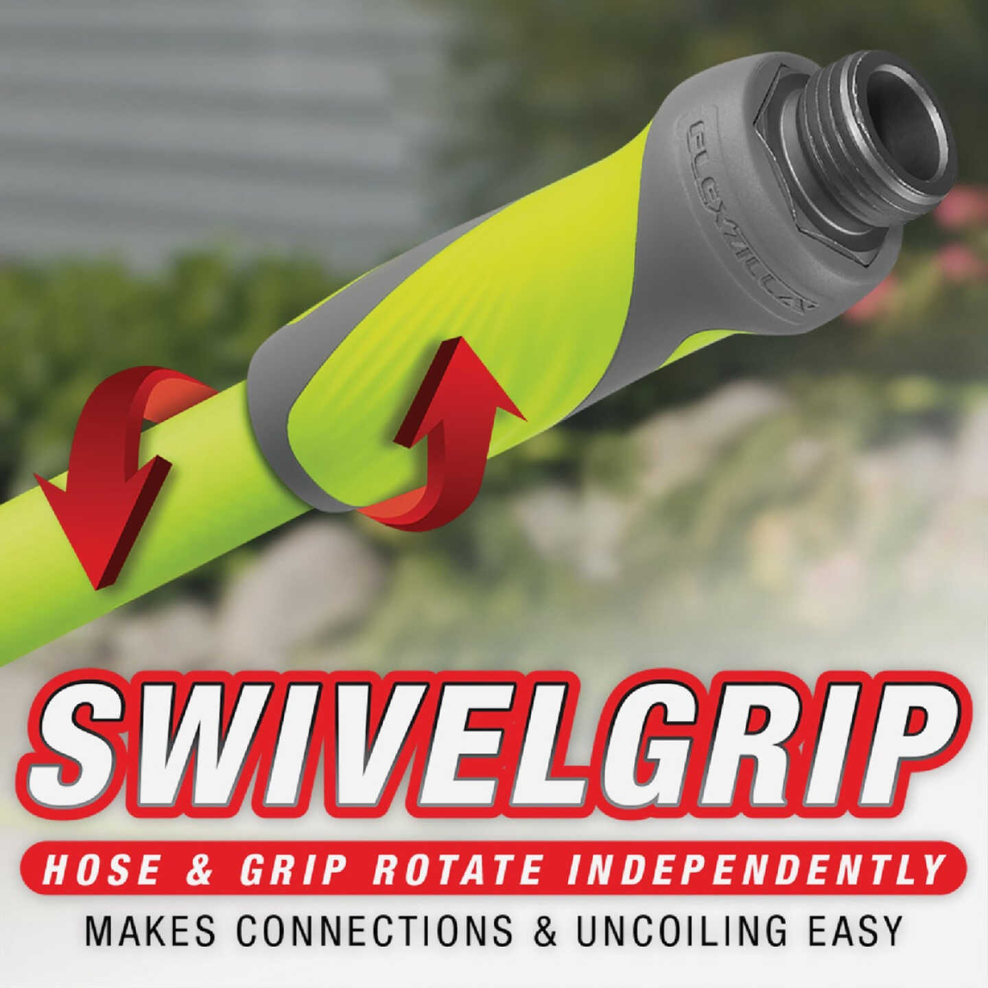 Flexzilla 5/8 In. Dia. x 100 Ft. L. Drinking Water Safe Garden Hose with SwivelGrip Connections Image 4