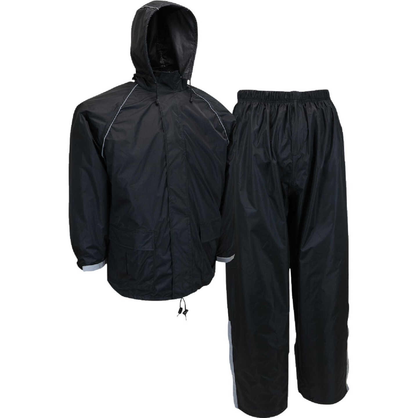 Boss Medium 3-Piece Black Polyester Rain Suit Image 1