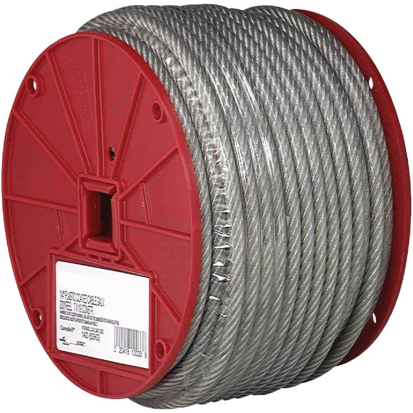 Campbell 1/4 In. x 200 Ft. Vinyl-Coated Galvanized Clothesline Cable Image 1