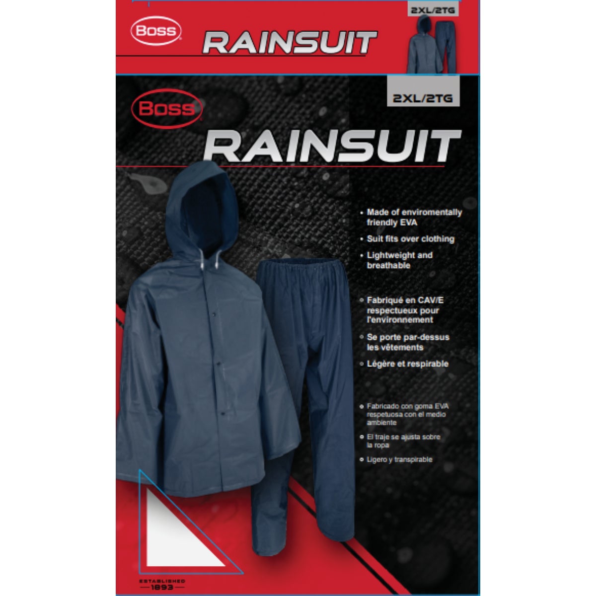 Boss 2XL EVA Rain Suit Image 2
