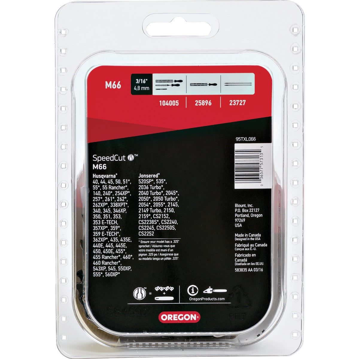 Oregon SpeedCut 16 In. 66-Link Chainsaw Chain Image 7